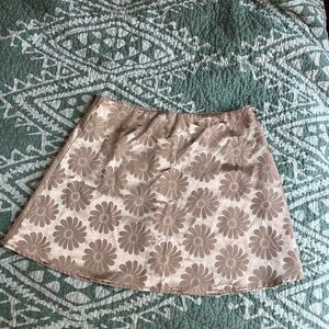Princess Polly gold Floral Mini Skirt